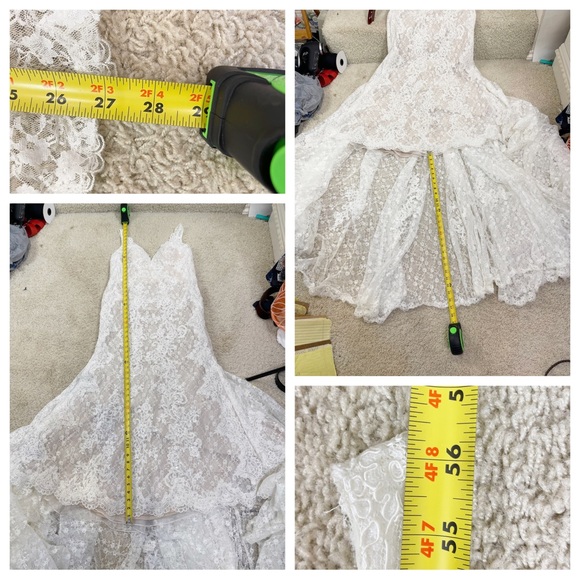 oleg cassini lace trumpet wedding dress - Picture 13 of 16